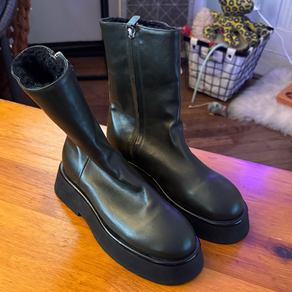 Wandler Olive Green Rosa Lined Boots